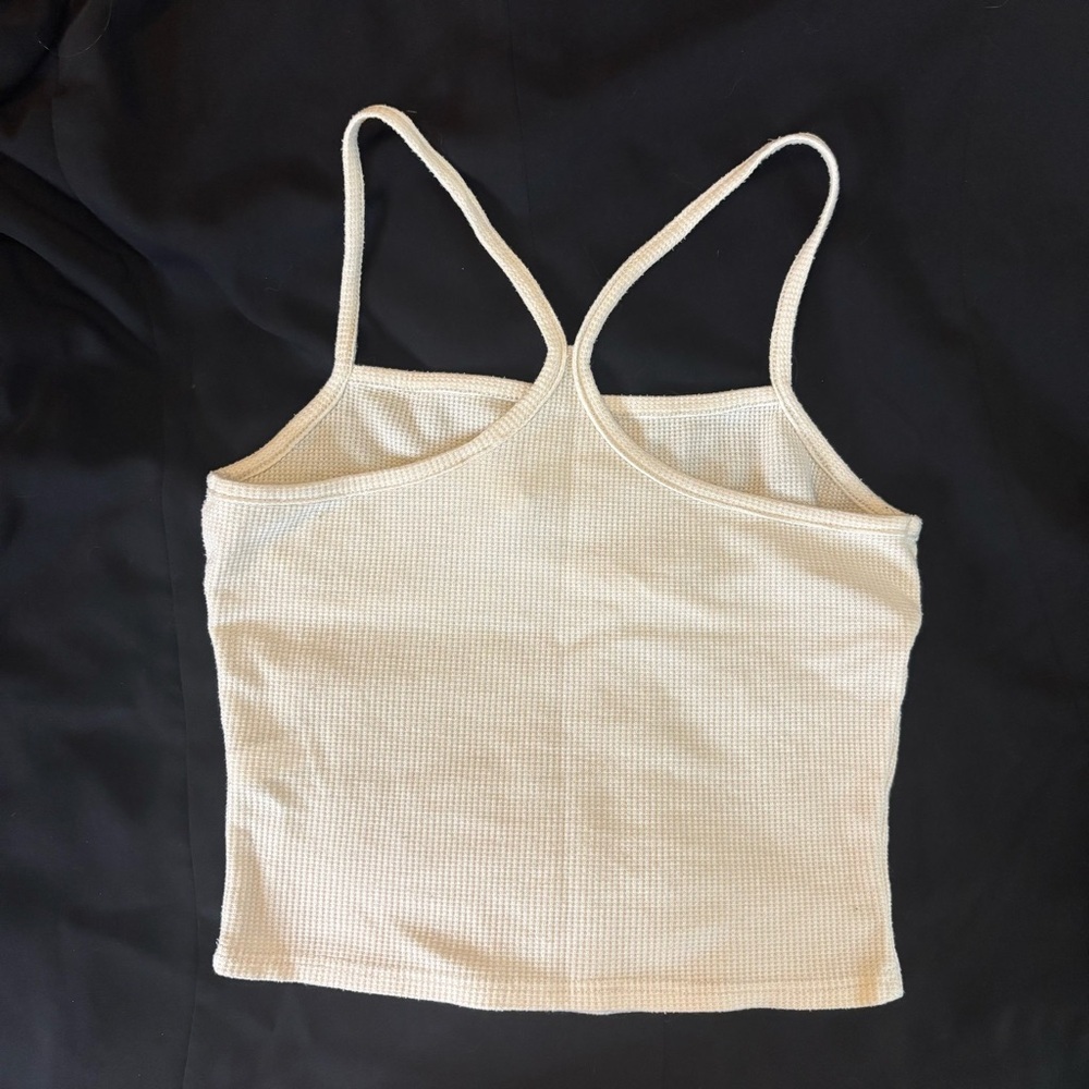 7DAY WKND Cream Waffle Knit Tank Top - Picture 2 of 3